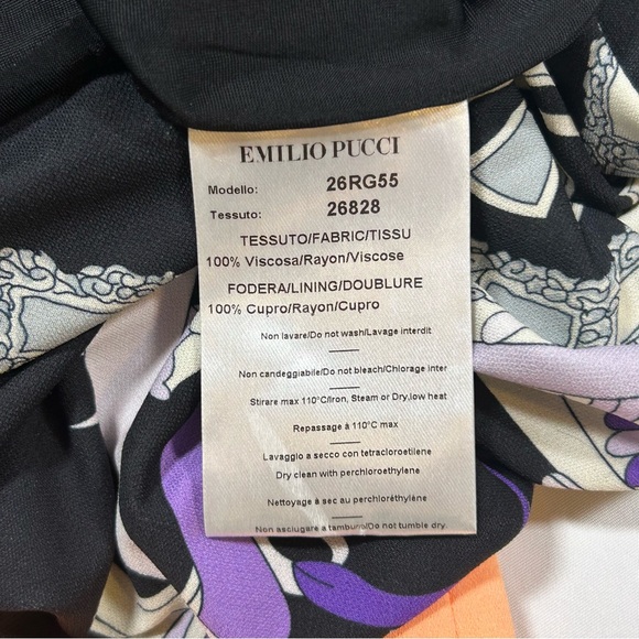EUC Emilio‎ Pucci Asymmetrical Sheath Dress Womens 6 - Picture 9 of 10